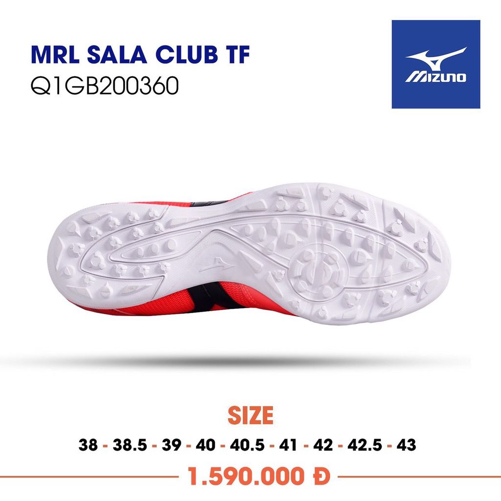 MIZUNO MORELIA SALA CLUB TF RED/BLACK