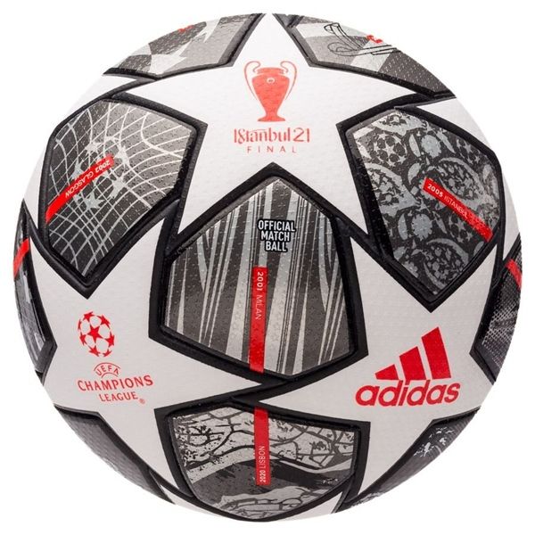 adidas Football Champions League Finale 2021 Match Ball 20Y - White/Iron Metal/Silver Metallic