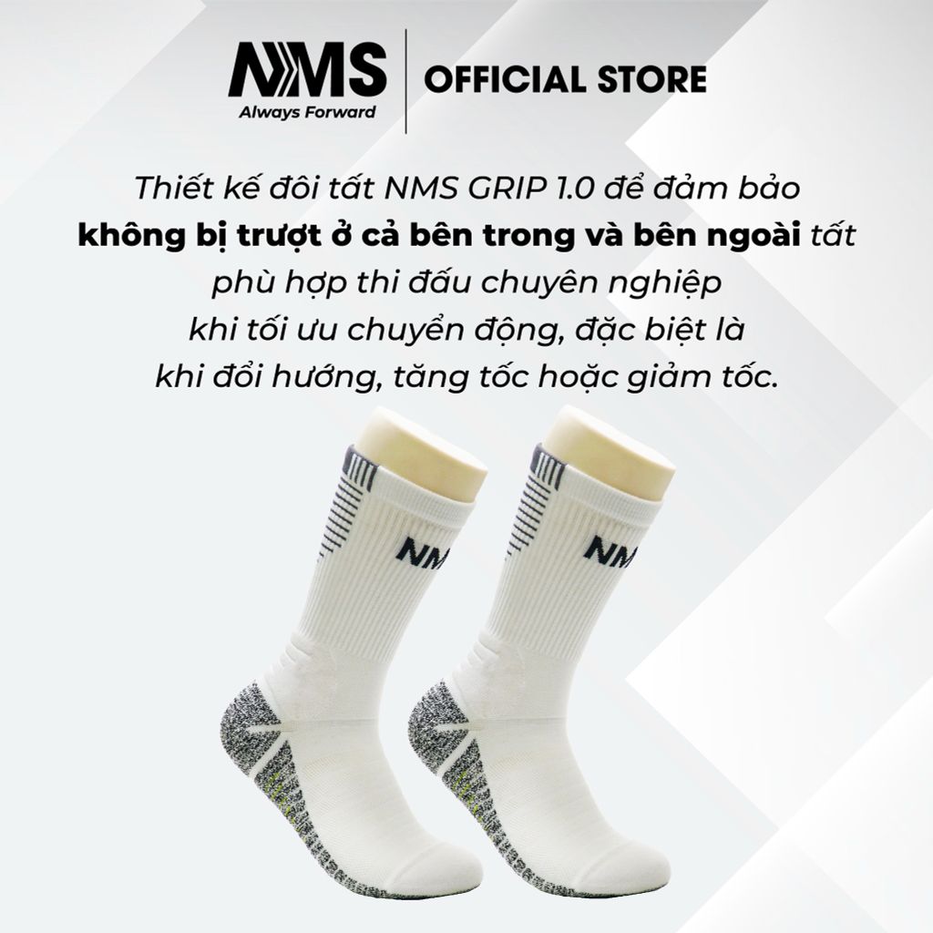 Vớ vân chống trơn NMS GRIP 1.0 Crew Sock