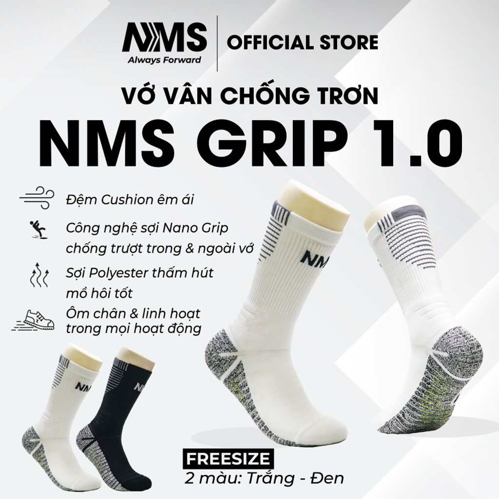 Vớ vân chống trơn NMS GRIP 1.0 Crew Sock