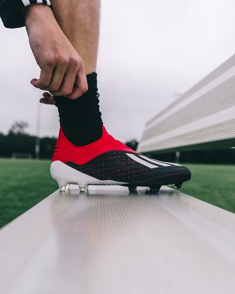 adidas X 18+ FG/AG Initiator - Core Black/Footwear White/Action Red
