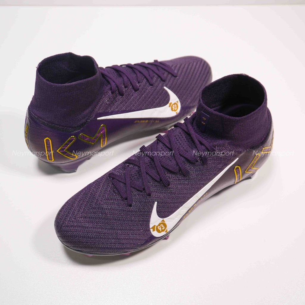 Giày đá bóng Nike Air Zoom Mercurial Superfly 10 Elite FG Mbappé Personal Edition - Grand Purple/Pale Ivory FQ8692-500