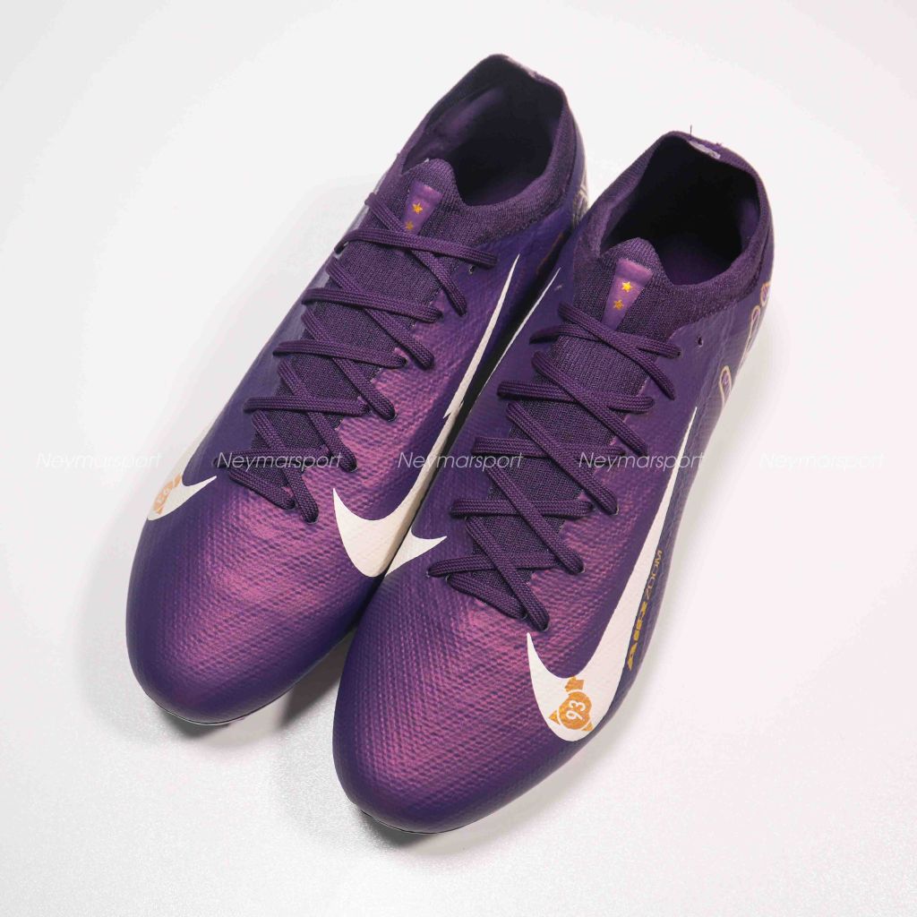Giày đá bóng Nike Air Zoom Mercurial Vapor 16 Pro FG Mbappé Personal Edition - Grand Purple/Pale Ivory FQ8689-500