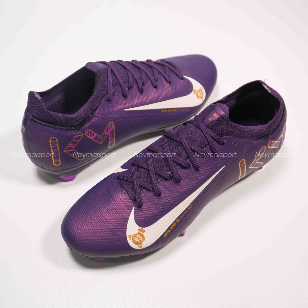 Giày đá bóng Nike Air Zoom Mercurial Vapor 16 Pro FG Mbappé Personal Edition - Grand Purple/Pale Ivory FQ8689-500