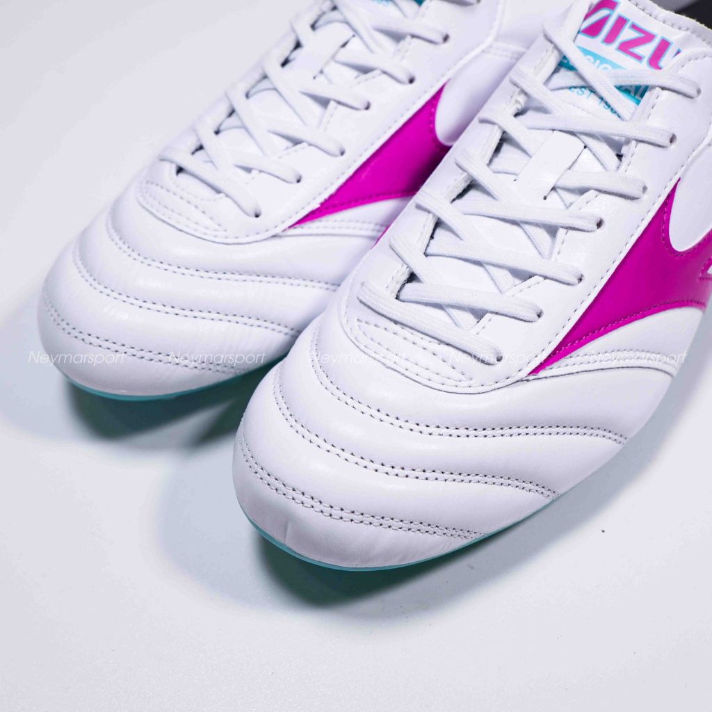 Giày đá bóng Mizuno Morelia II Pro AG - White/Pink P1GA231466