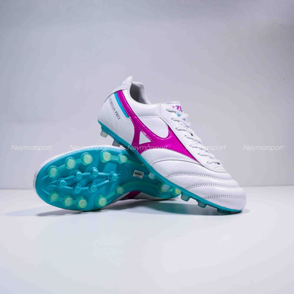 Giày đá bóng Mizuno Morelia II Pro AG - White/Pink P1GA231466