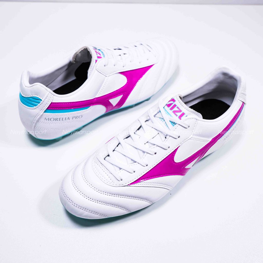 Giày đá bóng Mizuno Morelia II Pro AG - White/Pink P1GA231466
