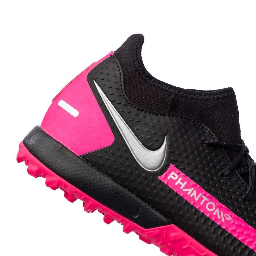 Nike Phantom GT Academy DF TF - Black/Metallic Silver/Pink Blast