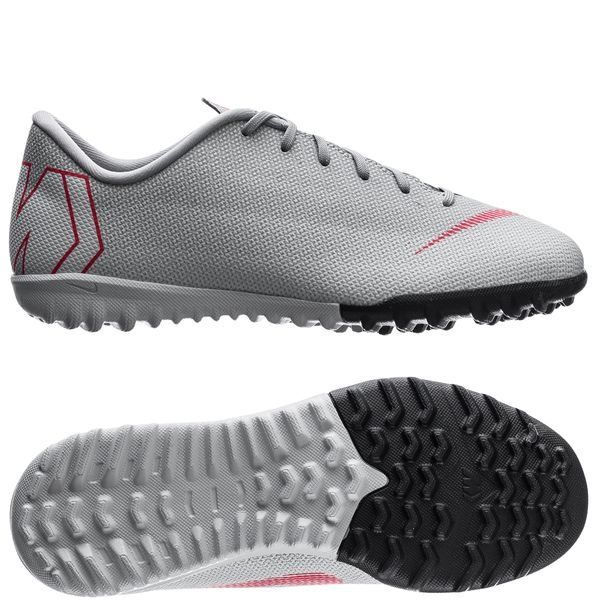 Nike Mercurial VaporX 12 Academy TF Kids Raised On Concrete - Wolf Grey/Light Crimson