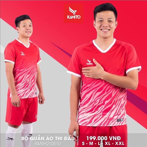 BỘ QUẦN ÁO BÓNG ĐÁ KAMITO KMSH210510 ĐỎ/ĐỎ