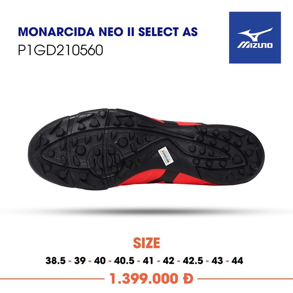 MIZUNO MONARCIDA NEO II SELECT AS TF RED/BLACK
