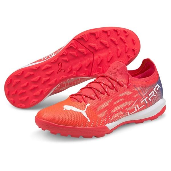 PUMA Ultra 1.3 Pro Cage TT Faster Football - Sunblaze/PUMA White/Bluemazing