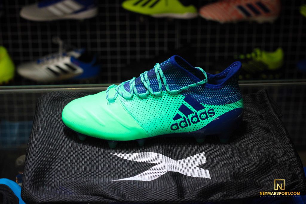 adidas X 17.1 FG LEATHER Deadly Strike - Aero Green/Unity Ink/Hi-Res Green