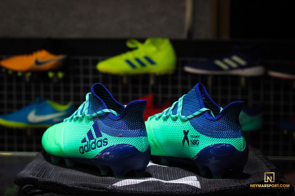 adidas X 17.1 FG LEATHER Deadly Strike - Aero Green/Unity Ink/Hi-Res Green