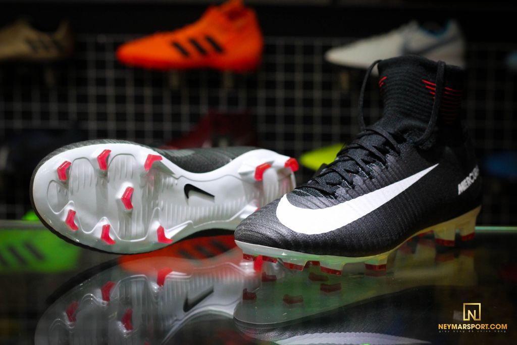 Nike Mercurial Superfly V FG Pitch Dark - Black/White/University Red