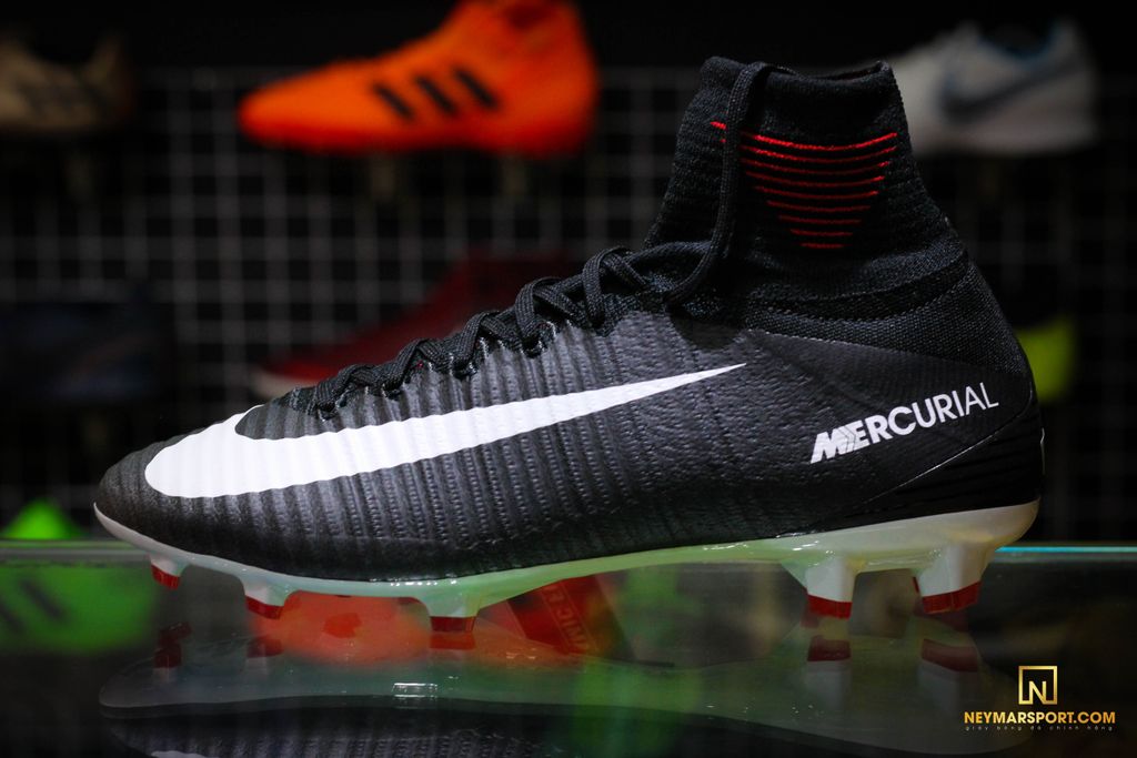 Nike Mercurial Superfly V FG Pitch Dark - Black/White/University Red