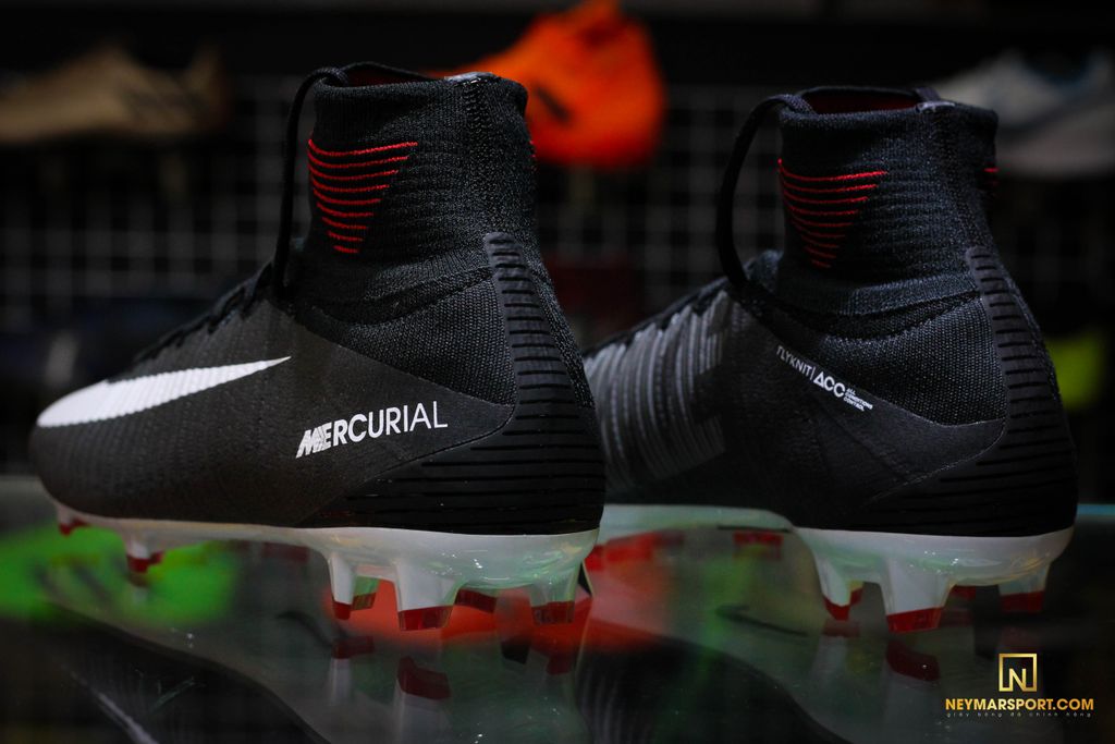 Nike Mercurial Superfly V FG Pitch Dark - Black/White/University Red