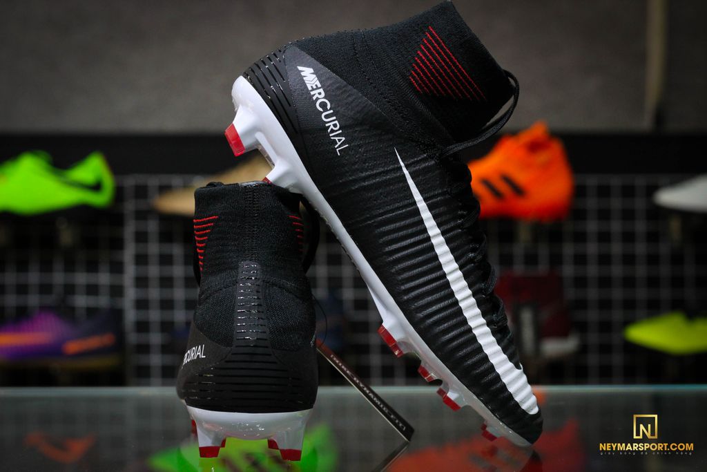 Nike Mercurial Superfly V FG Pitch Dark - Black/White/University Red