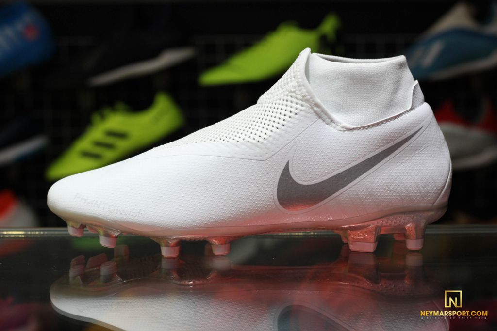 Nike Phantom Vision Academy DF MG Nuovo - White/Chrome/Metallic Silver