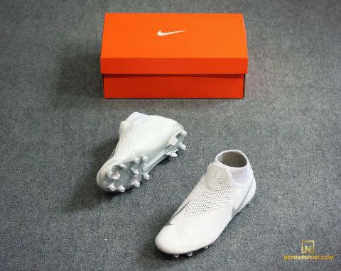 Nike Phantom Vision Academy DF MG Nuovo - White/Chrome/Metallic Silver