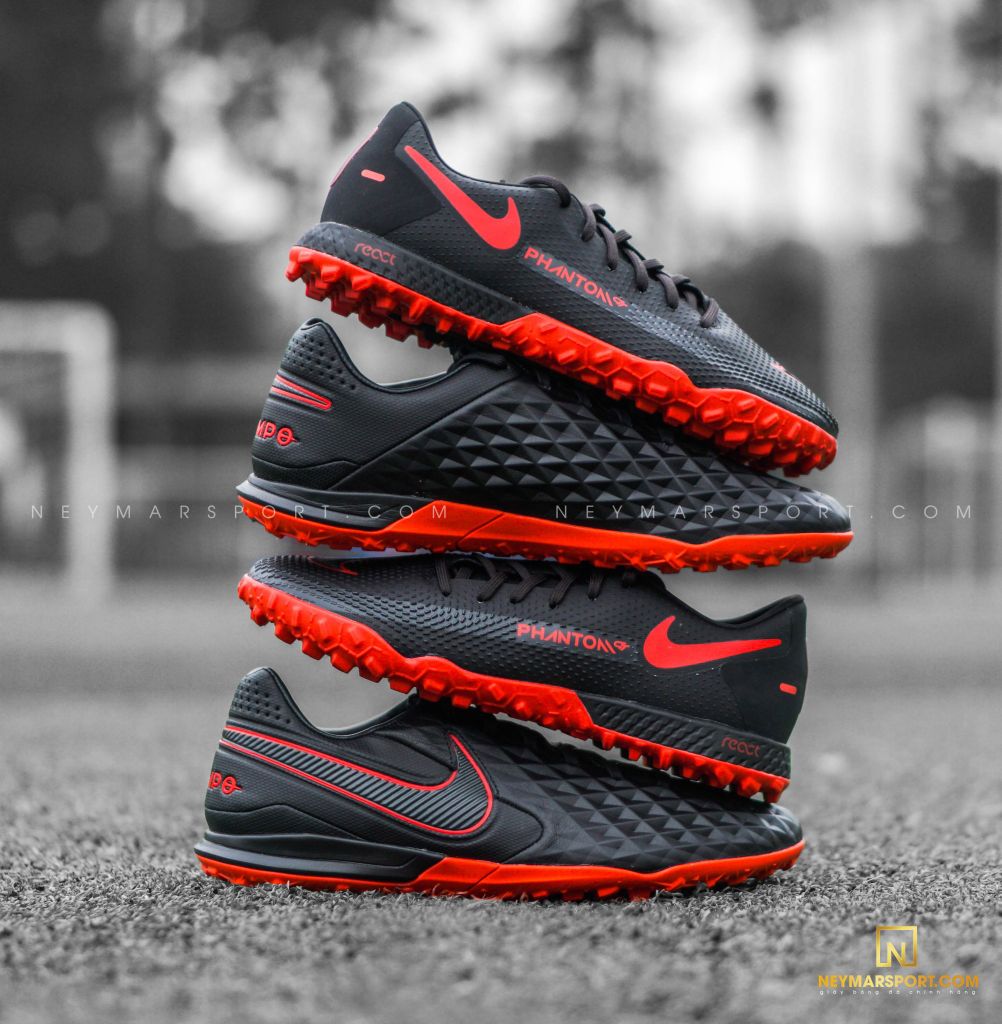 Nike Tiempo Legend 8 Pro TF Black X Chile Red - Black/Chile Red/Dark Smoke Grey