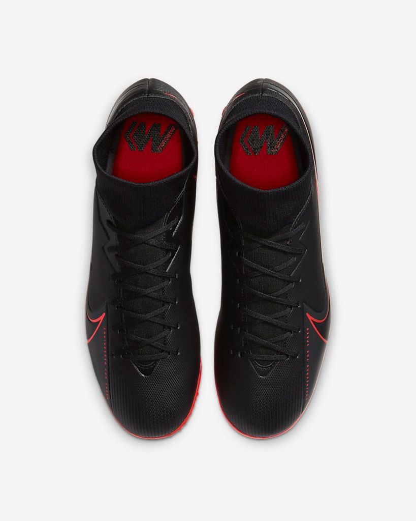 Nike Mercurial Superfly 7 Academy TF Black X Chile Red - Black/Chile Red/Dark Smoke Grey