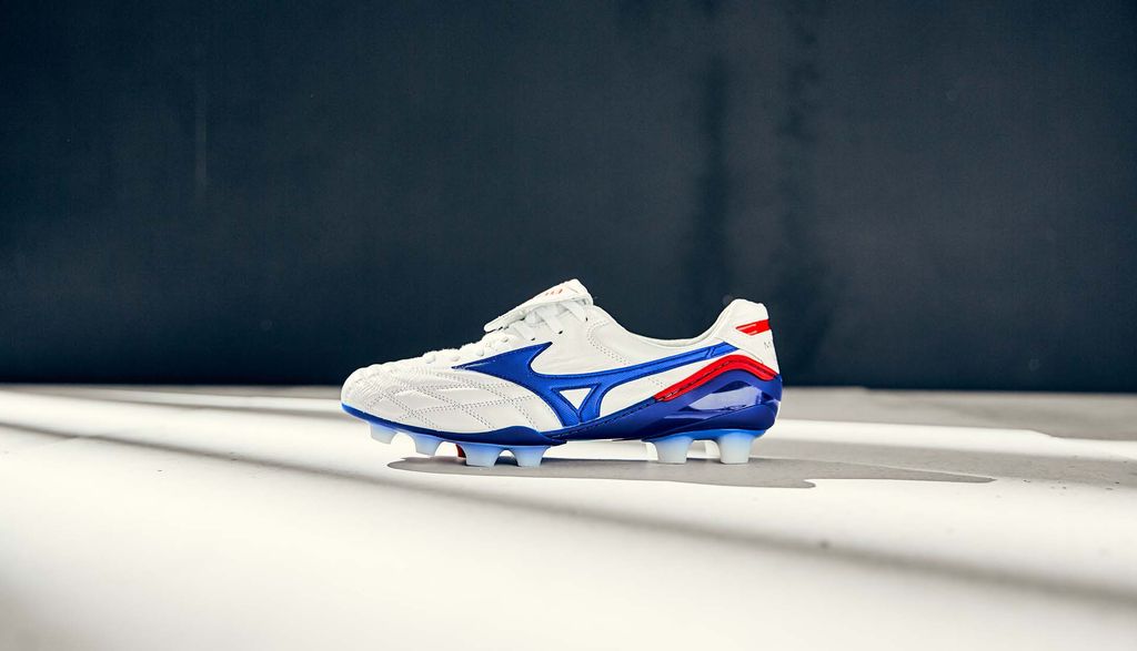 Mizuno Morelia Wave Made in Japan FG - White/Blue LIMITED EDITION PRE-ORDER
