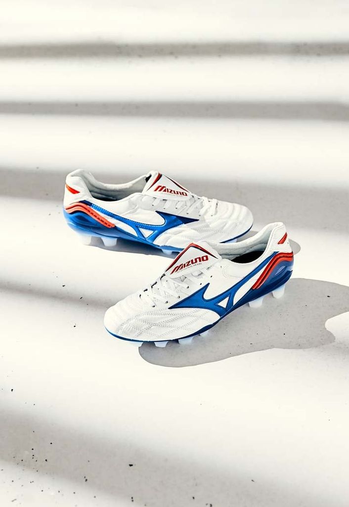 Mizuno Morelia Wave Made in Japan FG - White/Blue LIMITED EDITION PRE-ORDER
