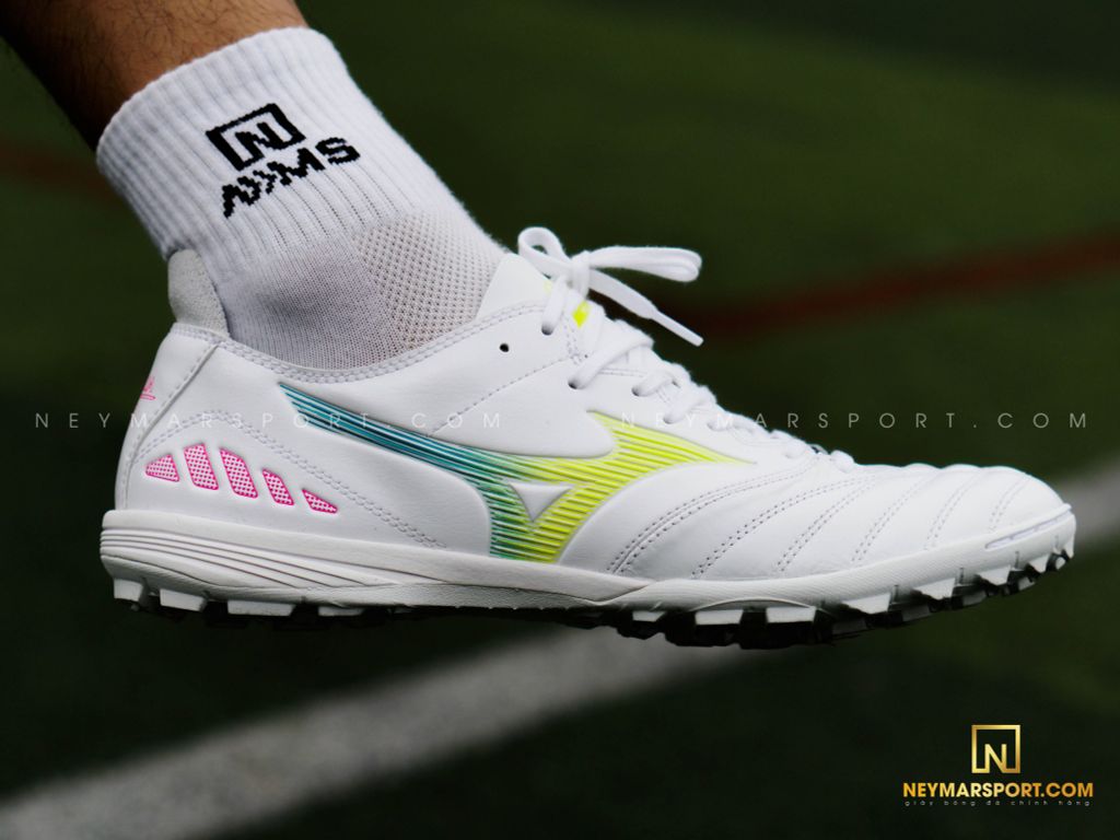 MIZUNO MORELIA NEO III PRO AS TF - White/Yellow/Pink