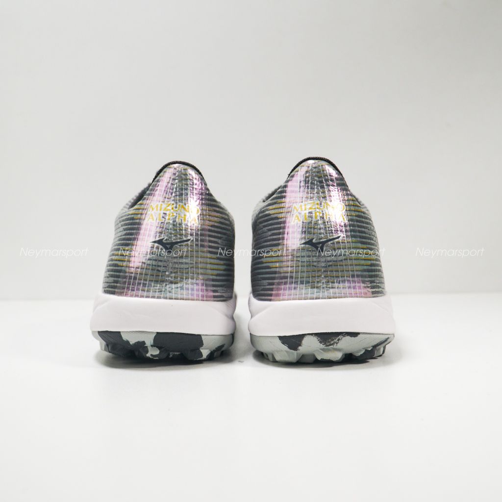 Giày đá bóng Mizuno Alpha II Elite TF Platinum Silver - Galaxy Silver/Gold P1GD256204