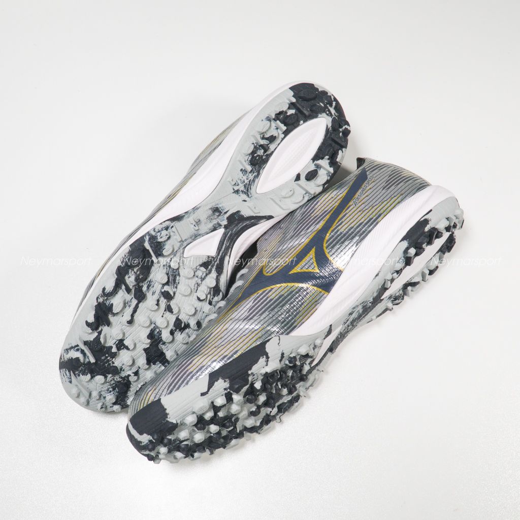 Giày đá bóng Mizuno Alpha II Elite TF Platinum Silver - Galaxy Silver/Gold P1GD256204