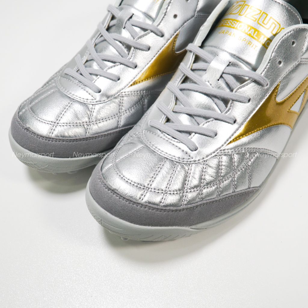 Giày đá bóng Mizuno Morelia Sala MADE IN JAPAN TF Platinum Silver - Galaxy Silver/Cool Gray Q1GB251104