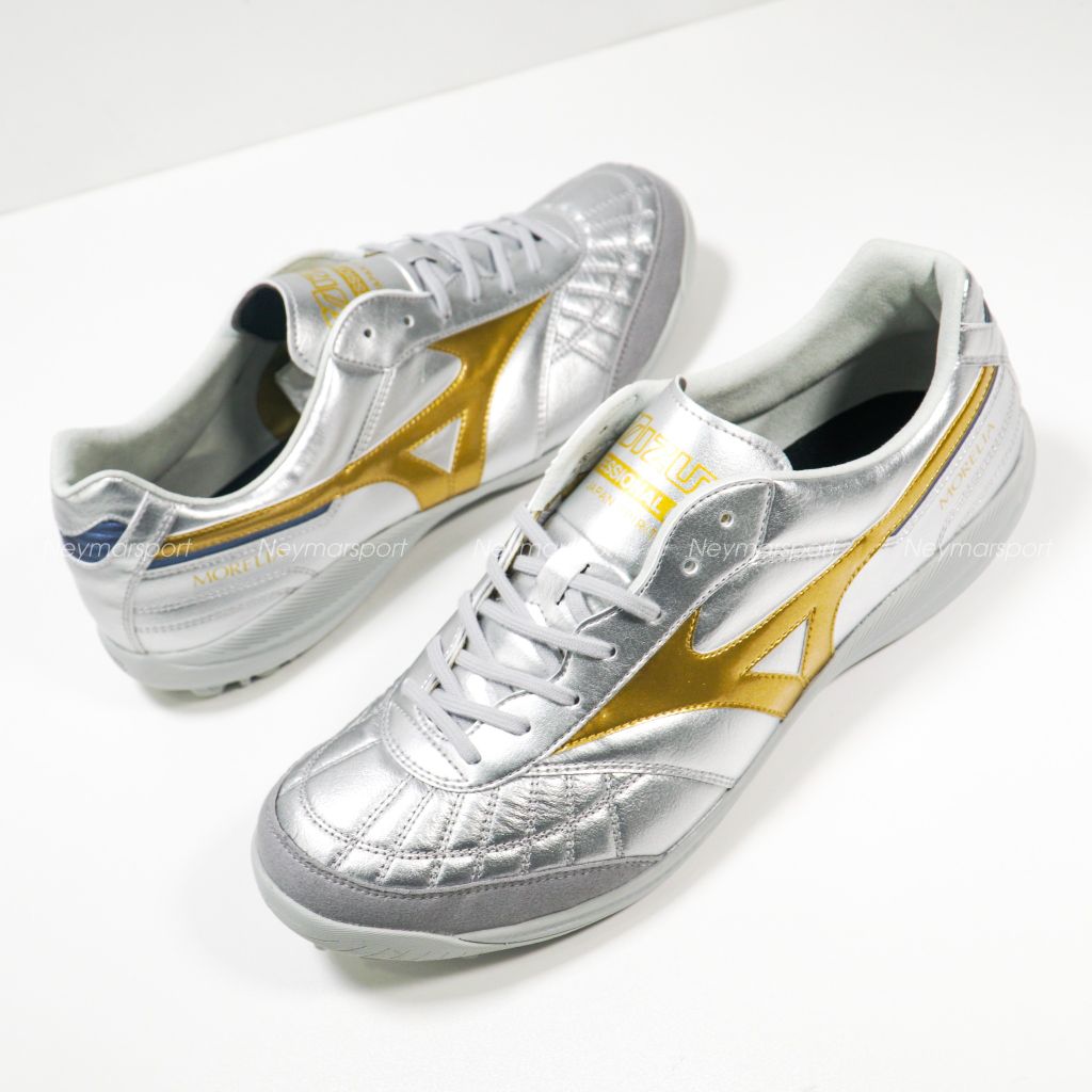 Giày đá bóng Mizuno Morelia Sala MADE IN JAPAN TF Platinum Silver - Galaxy Silver/Cool Gray Q1GB251104