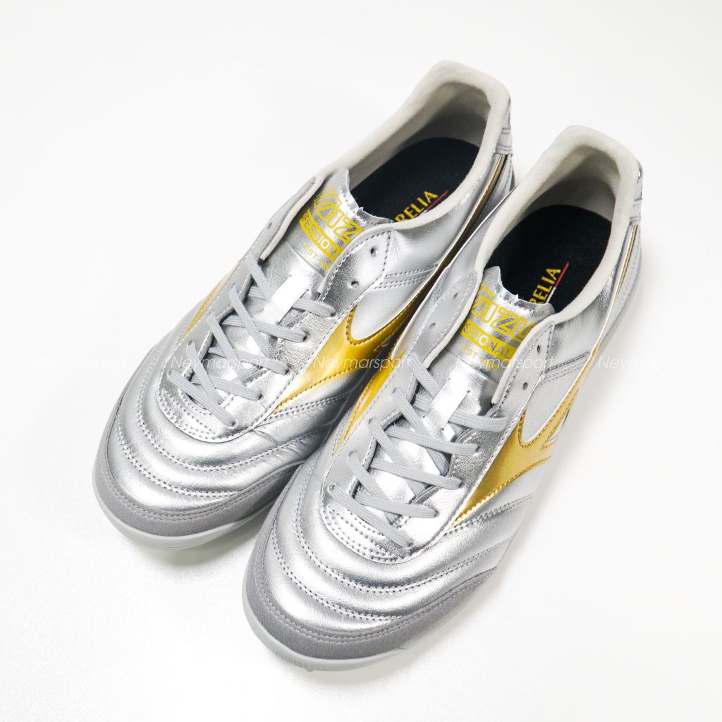 Giày đá bóng Mizuno Morelia Sala Elite AS TF Platinum Silver - Galaxy Silver/Cool Gray Q1GB251204