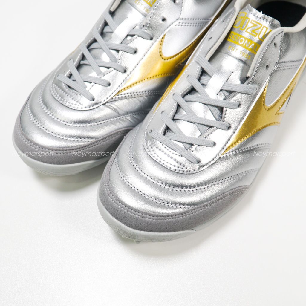 Giày đá bóng Mizuno Morelia Sala Elite AS TF Platinum Silver - Galaxy Silver/Cool Gray Q1GB251204