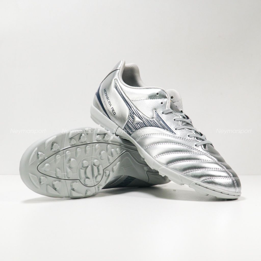Giày đá bóng Mizuno Monarcida Neo III Select TF Platinum Silver - Galaxy Silver/Cool Gray P1GD252504