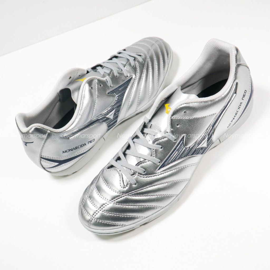 Giày đá bóng Mizuno Monarcida Neo III Select TF Platinum Silver - Galaxy Silver/Cool Gray P1GD252504