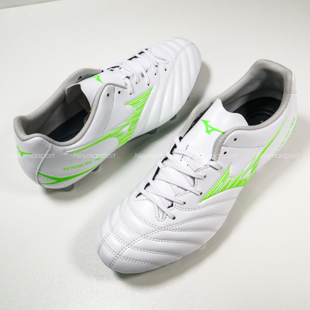 Giày đá bóng Mizuno Monarcida Neo III Select FG Frontier Pack - White/Green P1GA252537