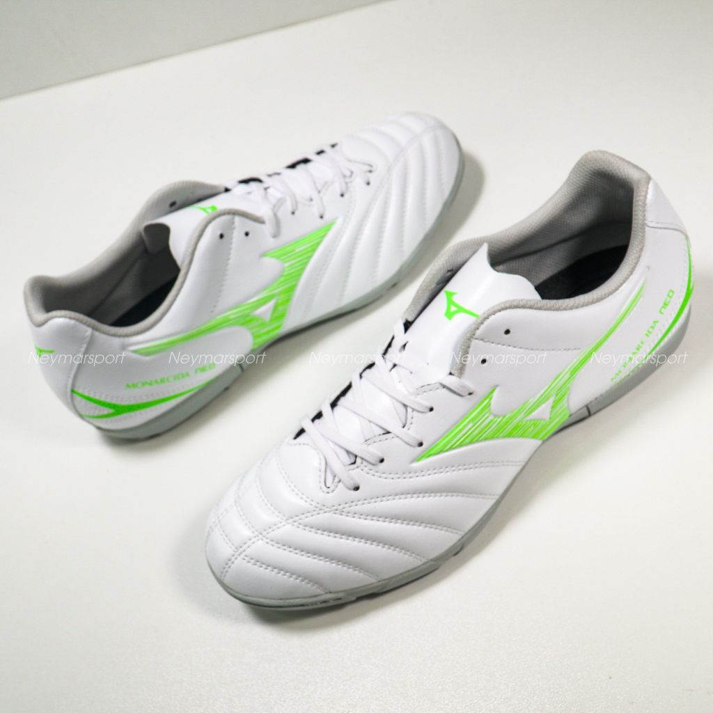 Giày đá bóng Mizuno Monarcida Neo III Select TF Frontier Pack - White/Green P1GD252537