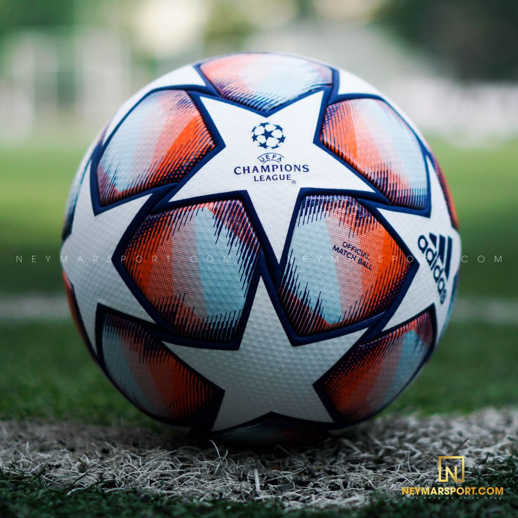 adidas Football Champions League 2020 Pro Match Ball - White/Royal Blue/Signal Coral
