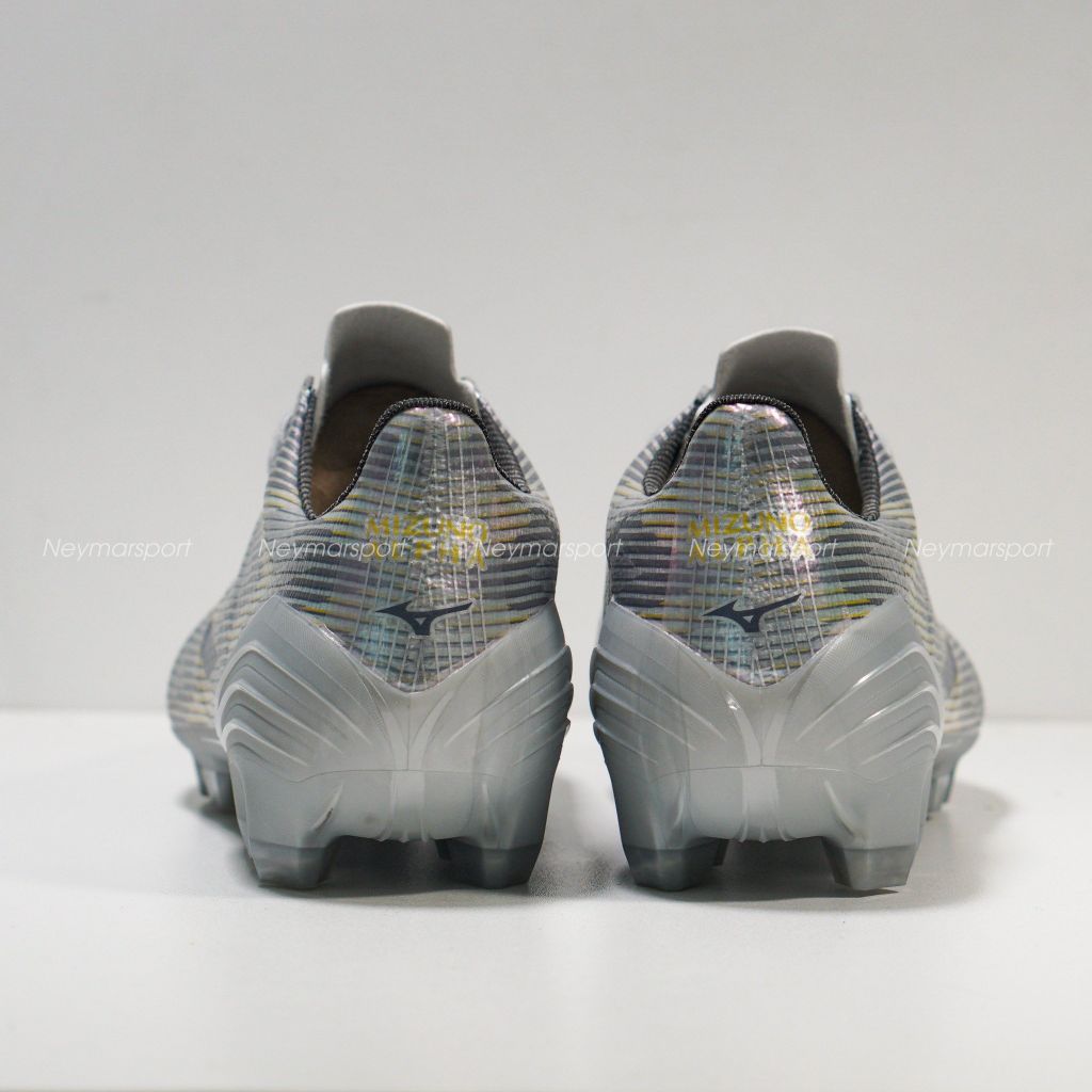 Giày đá bóng Mizuno Alpha II Pro FG Platinum Silver - Galaxy Silver/Gold P1GA256404