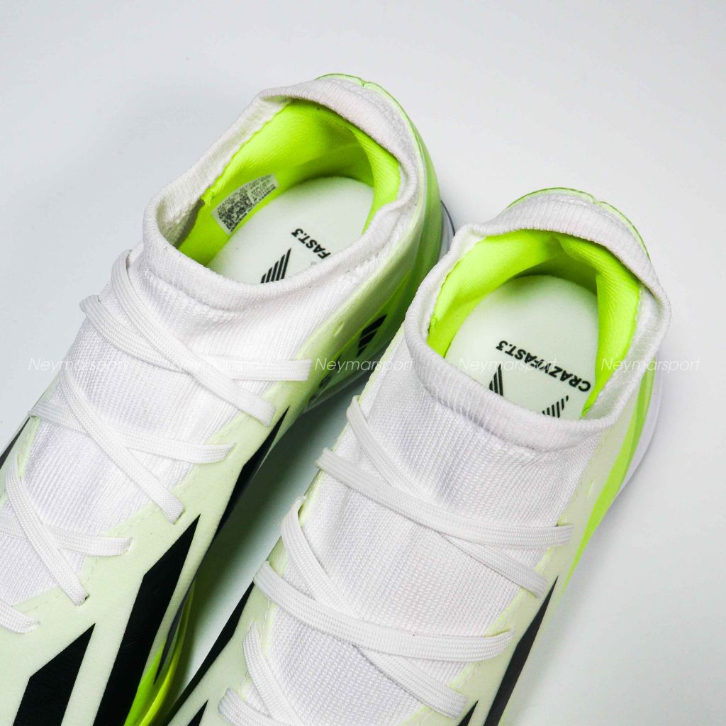 adidas X Crazyfast .3 TF Crazyrush - Footwear White/Core Black/Lucid Lemon