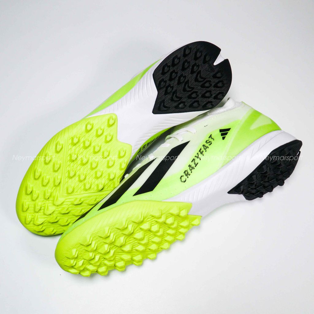adidas X Crazyfast .3 TF Crazyrush - Footwear White/Core Black/Lucid Lemon