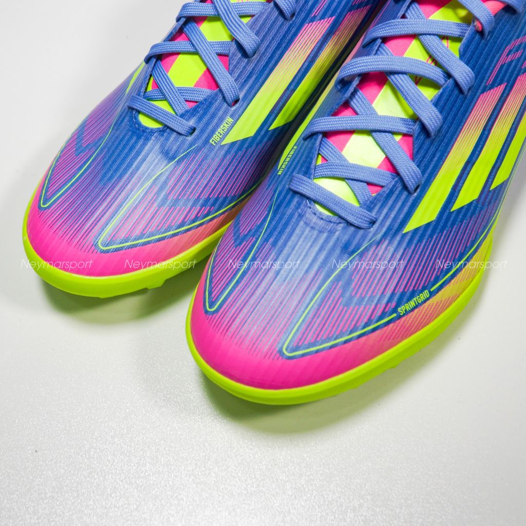 Giày đá bóng adidas F50 League TF Celestial Victory - Blue Fusion/Lucid Lemon/Lucid Pink IE1230