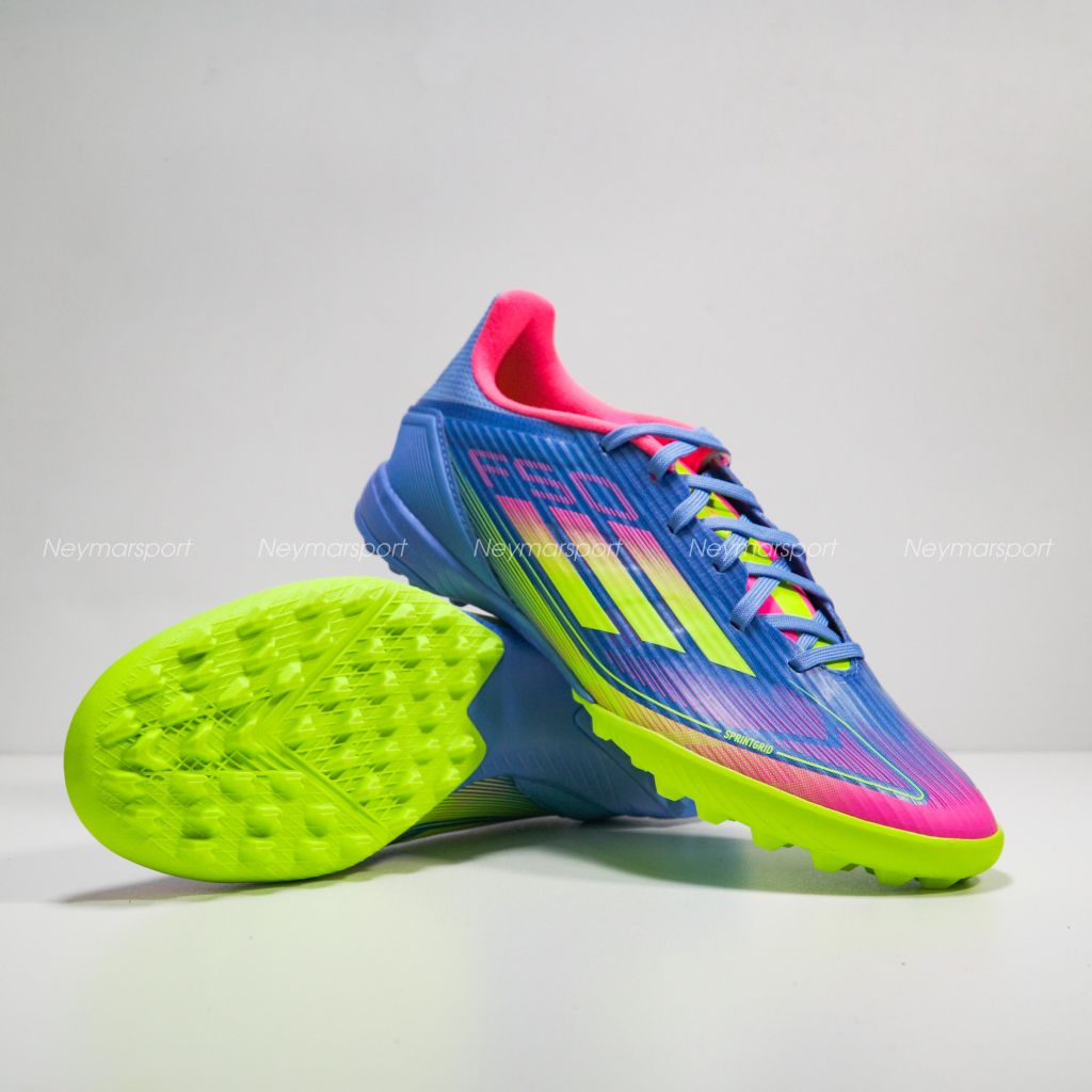 Giày đá bóng adidas F50 League TF Celestial Victory - Blue Fusion/Lucid Lemon/Lucid Pink IE1230