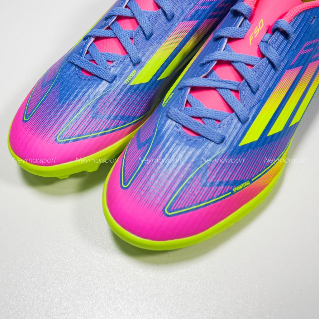 Giày đá bóng adidas F50 League TF Celestial Victory - Blue Fusion/Lucid Lemon/Lucid Lemon Kids IE3754