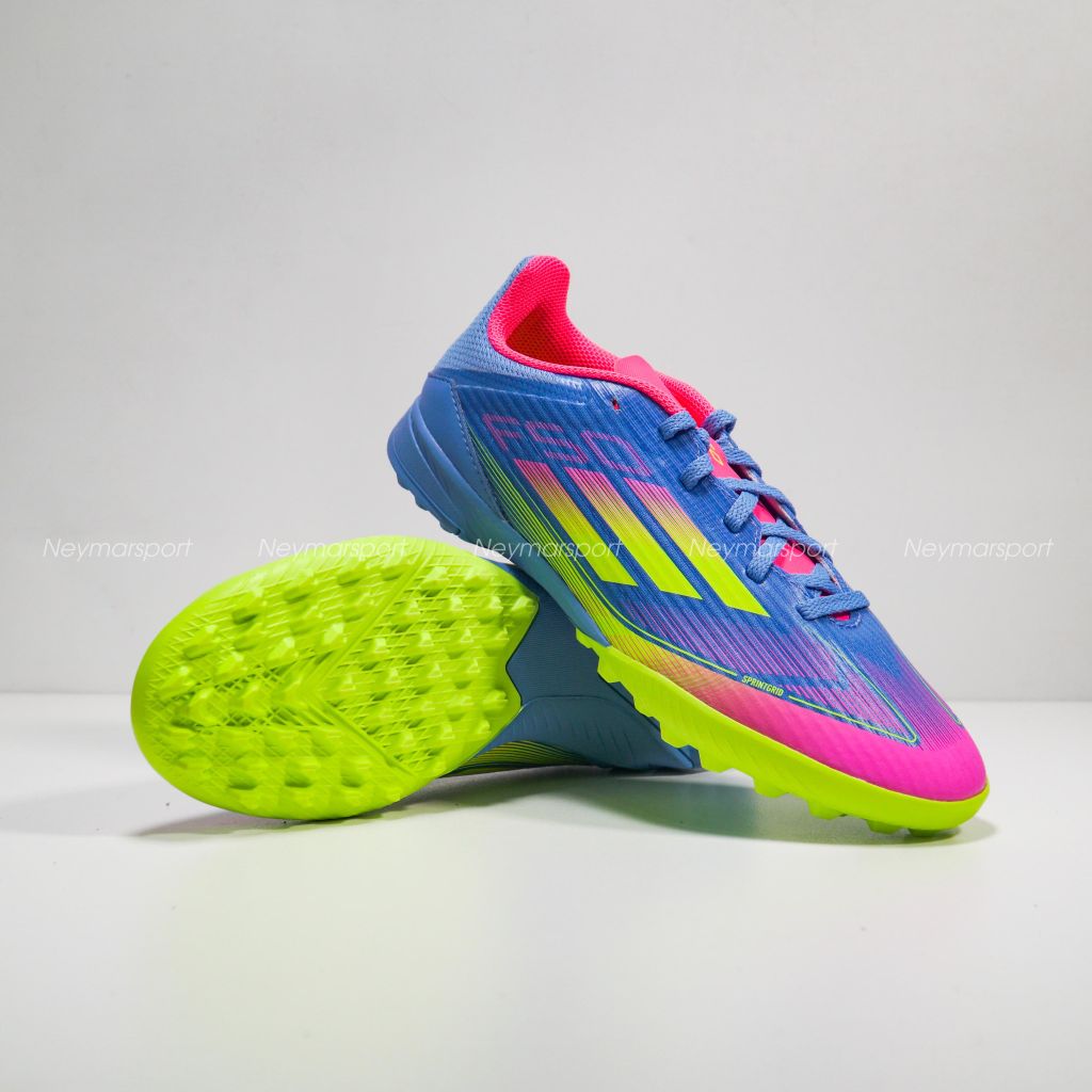 Giày đá bóng adidas F50 League TF Celestial Victory - Blue Fusion/Lucid Lemon/Lucid Lemon Kids IE3754