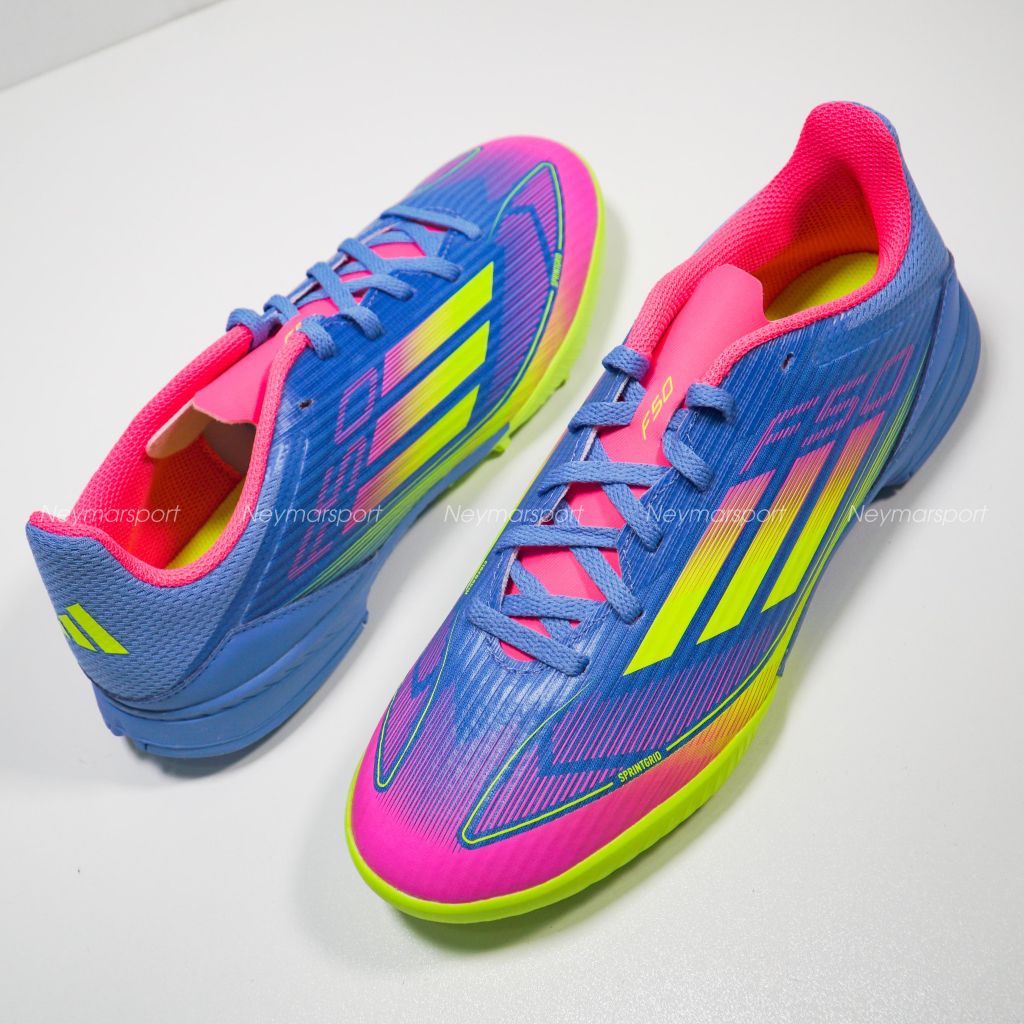 Giày đá bóng adidas F50 League TF Celestial Victory - Blue Fusion/Lucid Lemon/Lucid Lemon Kids IE3754