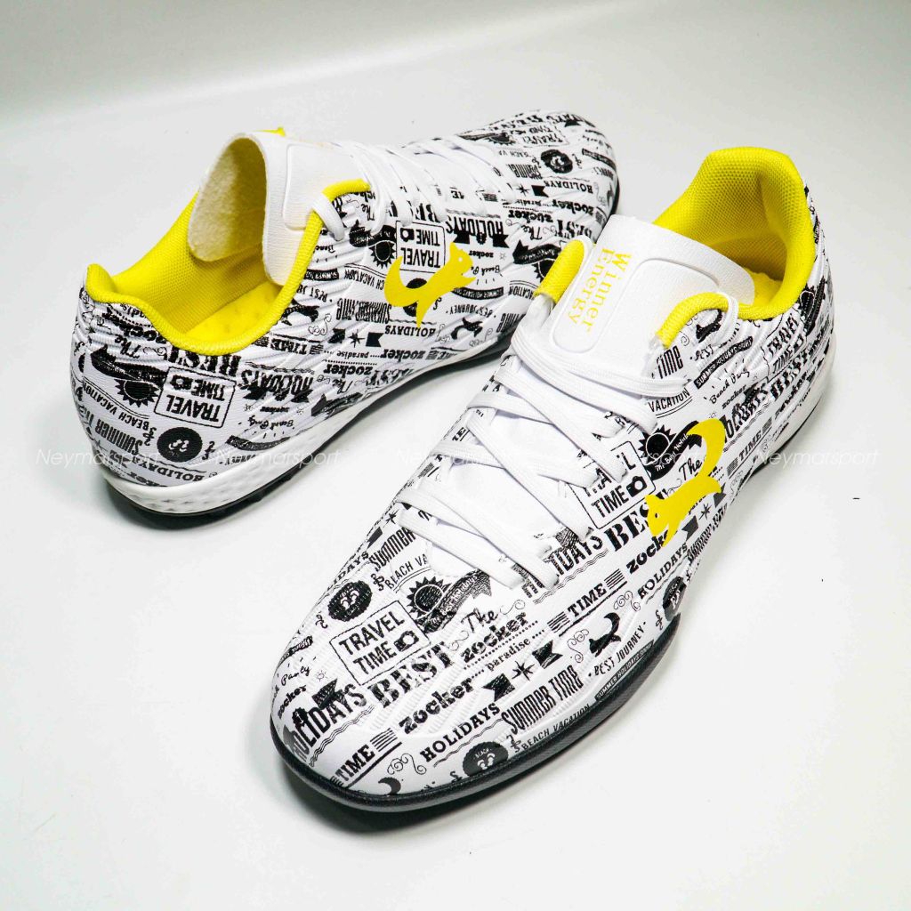Giày đá bóng Zocker Winner Energy - White/Black SNS-008-White