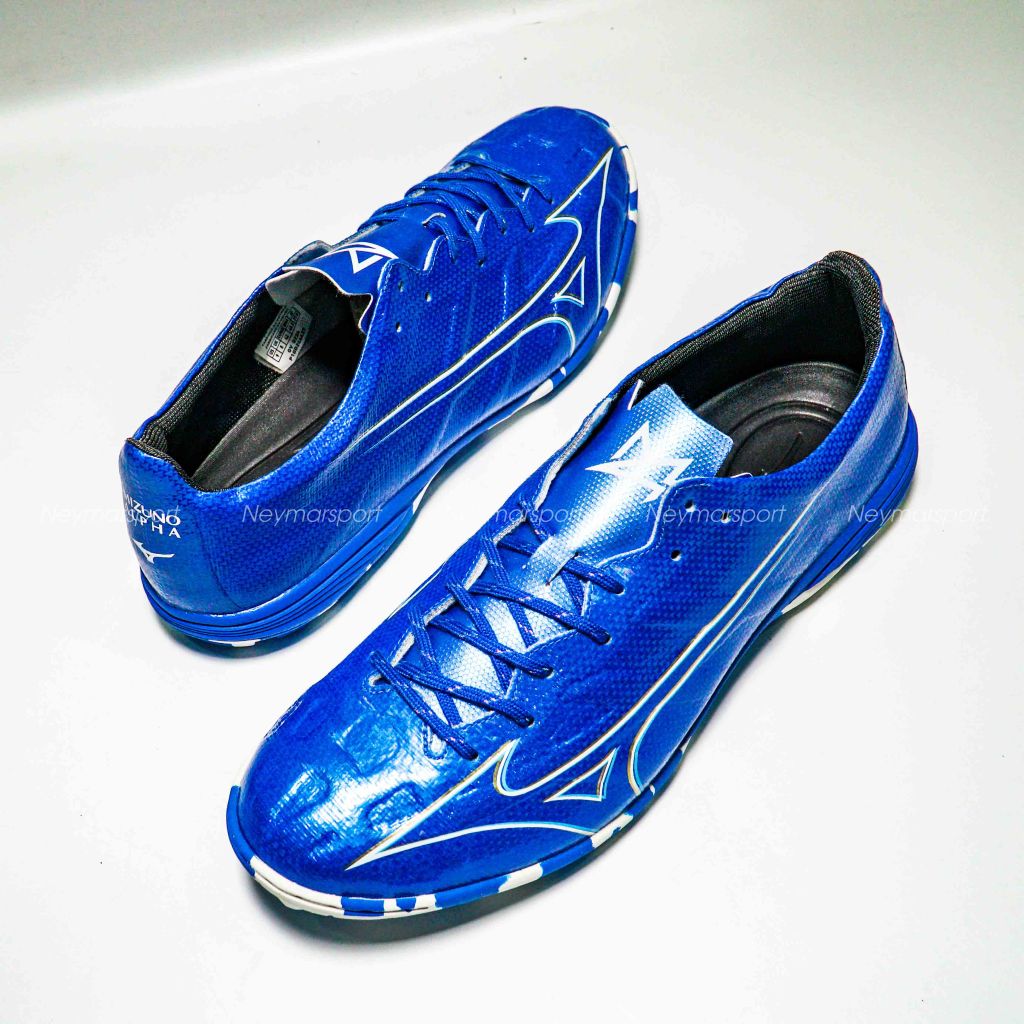 Giày đá bóng Mizuno Alpha Pro TF Mugen - Laser Blue/White/Gold P1GD246427